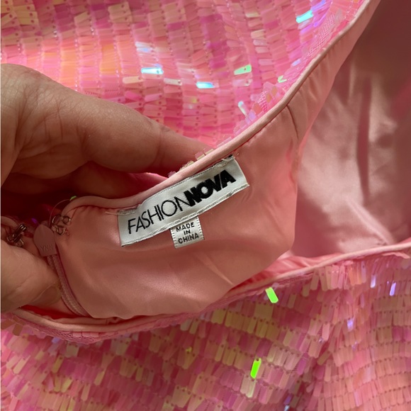 🩷 Fashion Nova - Focus On Me Sequin Mini Dress - Pink 🩷 - Picture 6 of 10
